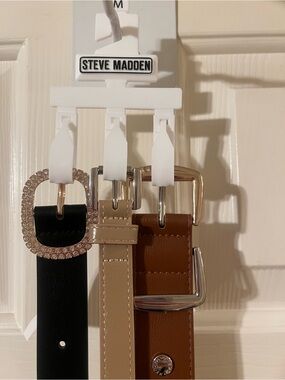 NWT Steve Madden Women’s Belt Trio — Black, Beige and Brown Size Medium